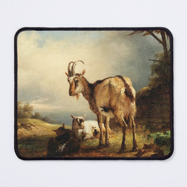 Item preview, A Goat with Two Kids | Friedrich Gauermann | 1860 Animal Nature Art designed and sold by CJET.