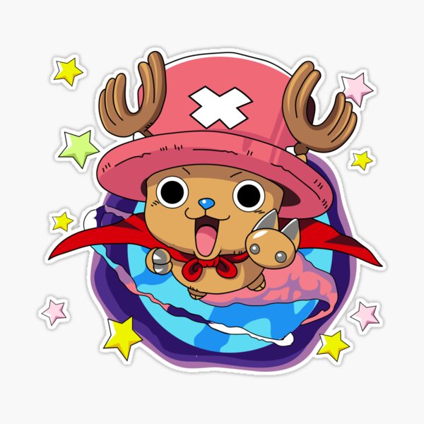 One Piece Round Stickers Chopper Render Decorative Stickers