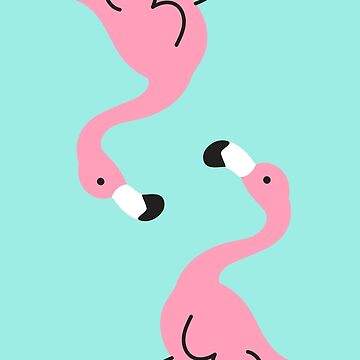 Artwork thumbnail, 2 Flamingos by Bountiful Bean