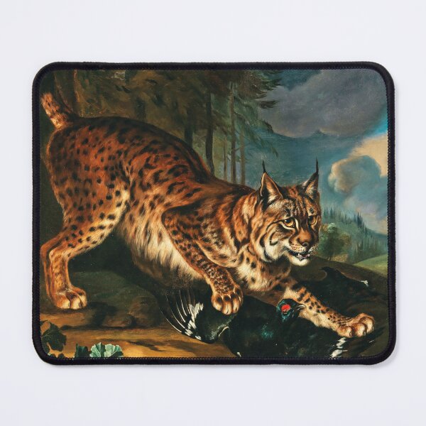 Item preview, A Lynx Attacking a Wood Grouse | Circle of Phillip Ferdinand de Hamilton | 18th Century Animal Nature Art designed and sold by CJET.