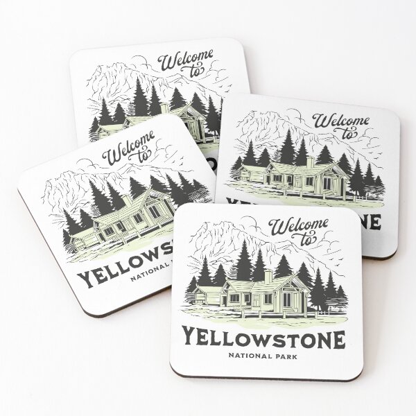 Item preview, Yellowstone National Park Mountain Range Drawing designed and sold by AnimalLover4eva.