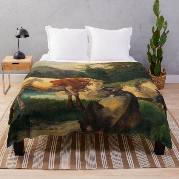 Item preview, A Mountain Pasture near Miesenbach | Friedrich Gauermann | 1826 Animal Nature Art designed and sold by CJET.