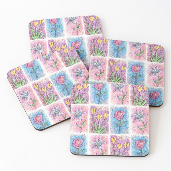 Item preview, Nursery Flowers Repeating Pattern - Rose, Lily, Tulip designed and sold by Kitslam Art.