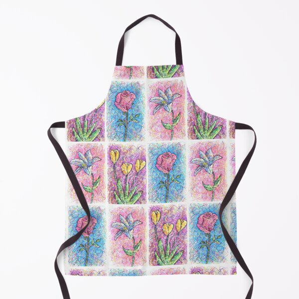 Item preview, Nursery Flowers Repeating Pattern - Rose, Lily, Tulip designed and sold by Kitslam Art.