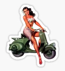 Scooter Pin-Up Girl Sticker