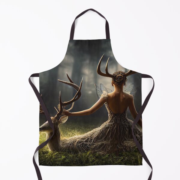Item preview, Deer and woman with antlers designed and sold by SalogwynLifeArt.