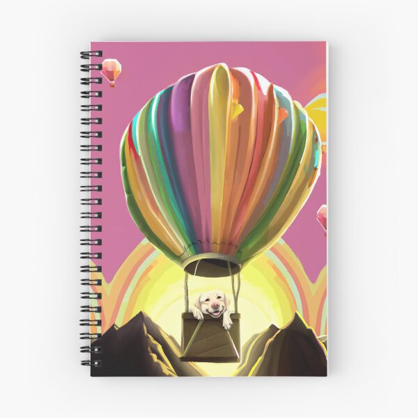 Item preview, Yellow Labrador Retriever Floating in a Hot Air Balloon designed and sold by BACGraphics.