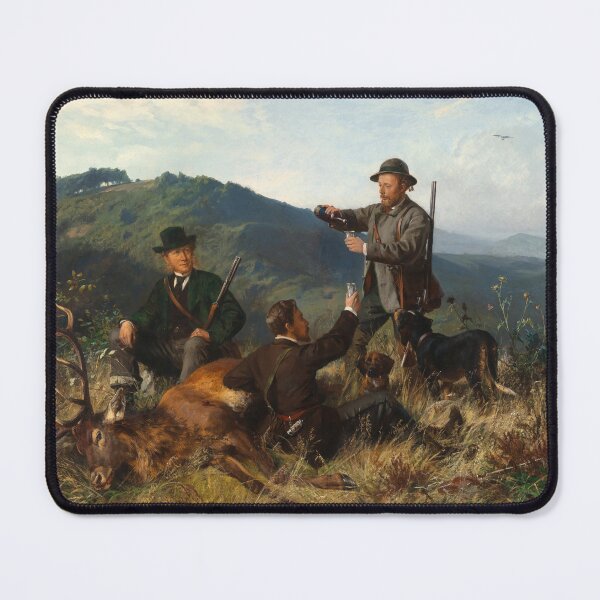 Item preview, A Successful Hunt | Carl Friedrich Deiker | 1873 Hunting Nature Art designed and sold by CJET.