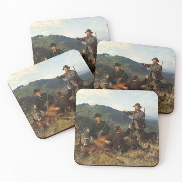 Item preview, A Successful Hunt | Carl Friedrich Deiker | 1873 Hunting Nature Art designed and sold by CJET.