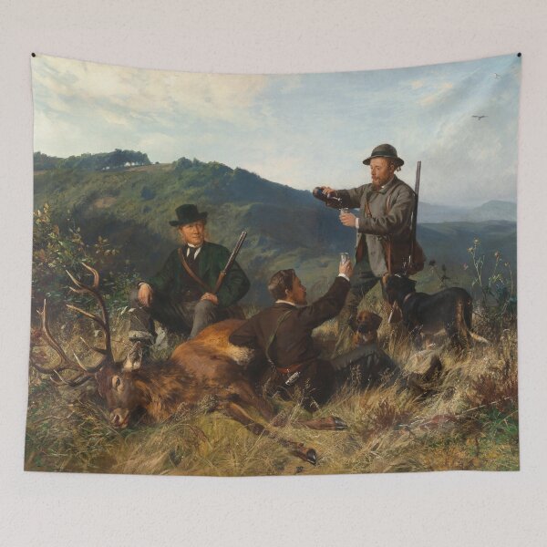 Item preview, A Successful Hunt | Carl Friedrich Deiker | 1873 Hunting Nature Art designed and sold by CJET.