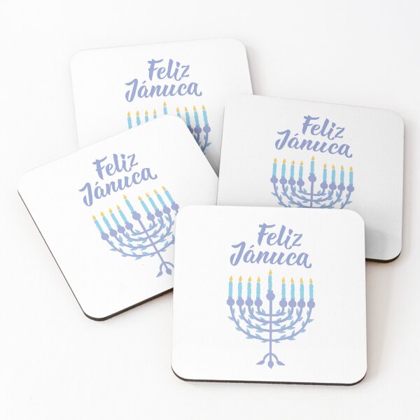 Item preview, Feliz Jánuca. Happy Hanukkah - Spanish text. Lettering. designed and sold by pidzam4e.