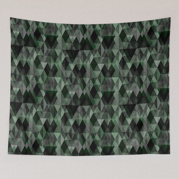 Item preview, Green textured rhombic pattern. designed and sold by marinaklykva.