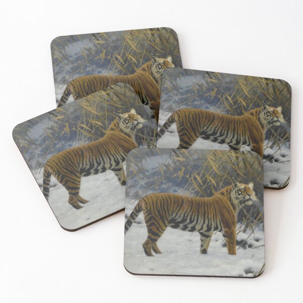 Item preview, A Tiger Prowling in the Snow | Hugo Ungewitter | 1912 Animal Nature Art designed and sold by CJET.