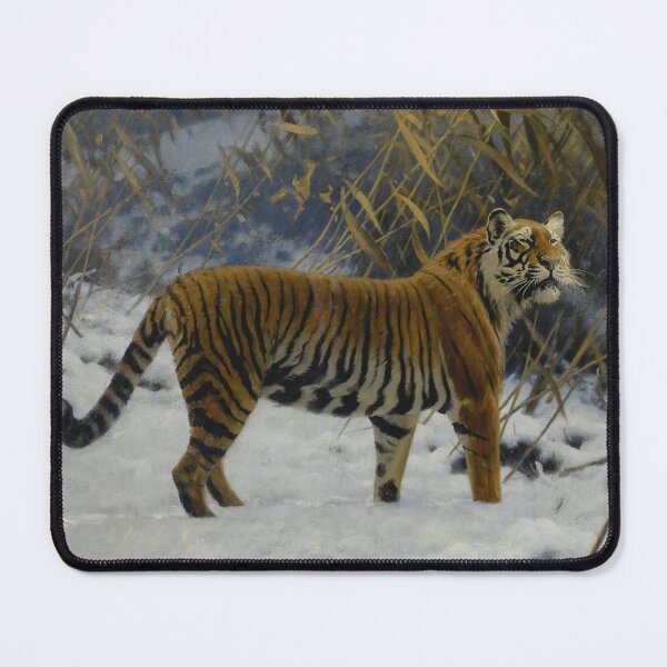 Item preview, A Tiger Prowling in the Snow | Hugo Ungewitter | 1912 Animal Nature Art designed and sold by CJET.