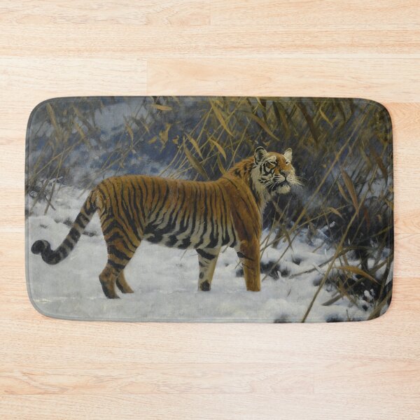 Item preview, A Tiger Prowling in the Snow | Hugo Ungewitter | 1912 Animal Nature Art designed and sold by CJET.