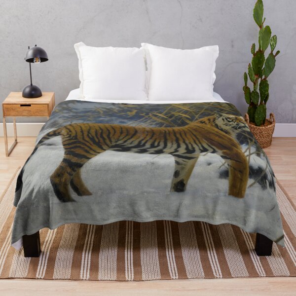 Item preview, A Tiger Prowling in the Snow | Hugo Ungewitter | 1912 Animal Nature Art designed and sold by CJET.