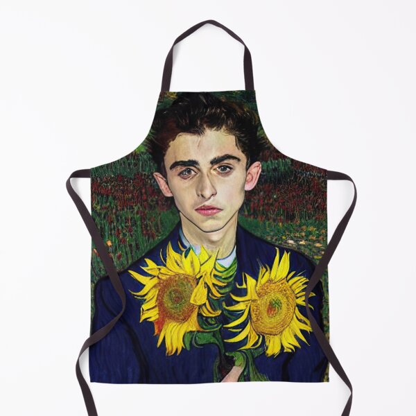 Item preview, Timothée Holding Sunflower in Field of Sunflowers Painting by Vincent Van Gogh designed and sold by SubtleSplit.
