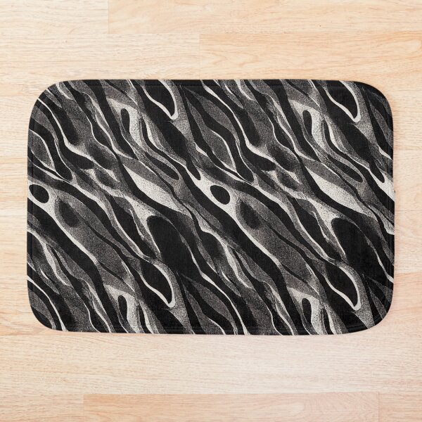 Item preview, Black and White Waves Minimalist Abstract Modern Striped Animal Print Pattern designed and sold by CrowBerryCream.