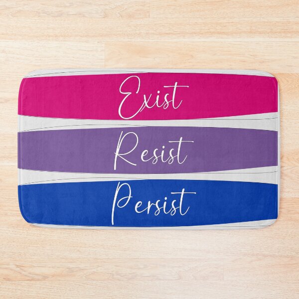 Item preview, Bi Pride Exist, Resist, Persist  designed and sold by AmandaRoseArts.