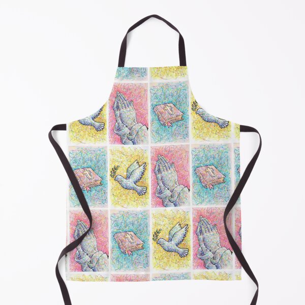Item preview, Bible Nursery Repeating Pattern - Praying Hands, Bible and Dove designed and sold by Kitslam Art.