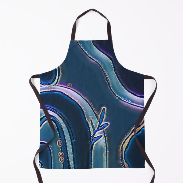 Item preview, Abstract art painting in blue and its gradations Abstract shapes Boho Art designed and sold by Ndli.