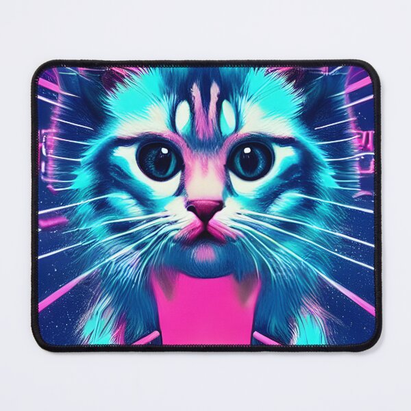 Item preview, Cute Synthwave Vaporwave Cyberpunk Space Cat designed and sold by Spellrise.