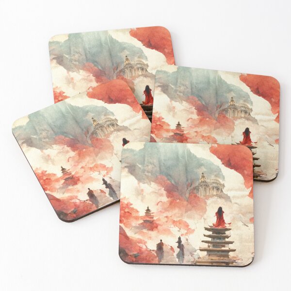 Item preview, Fantasy vision in reds CG painting designed and sold by SeriMurata.
