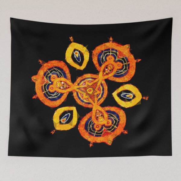Item preview, Petaaw Dance of the Cowrie Mystical African Patterns Orange designed and sold by Tony Cisse.
