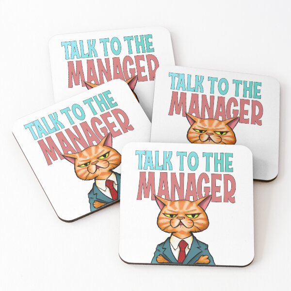 Item preview, Talk to the manager, orange tabby cat ceo, boss cat designed and sold by FlippinTurtles.