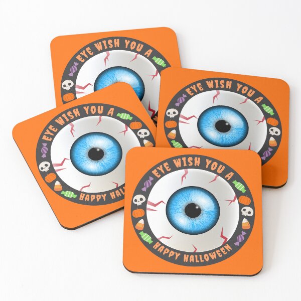 Item preview, Eye Wish You A Happy Halloween Scary Spooky Cute Horror Candy Trick or Treat Bloodshot Eyeball designed and sold by Justinio.