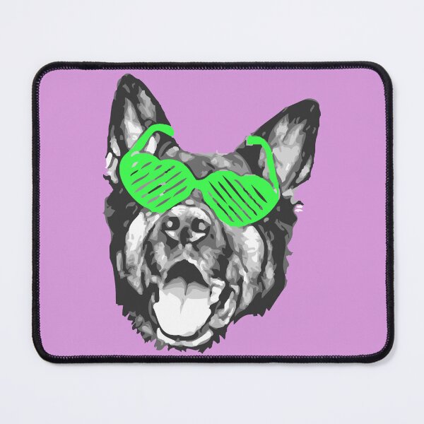 Item preview, German Shepherd Face with Green Sunnies designed and sold by Abbysinthe.