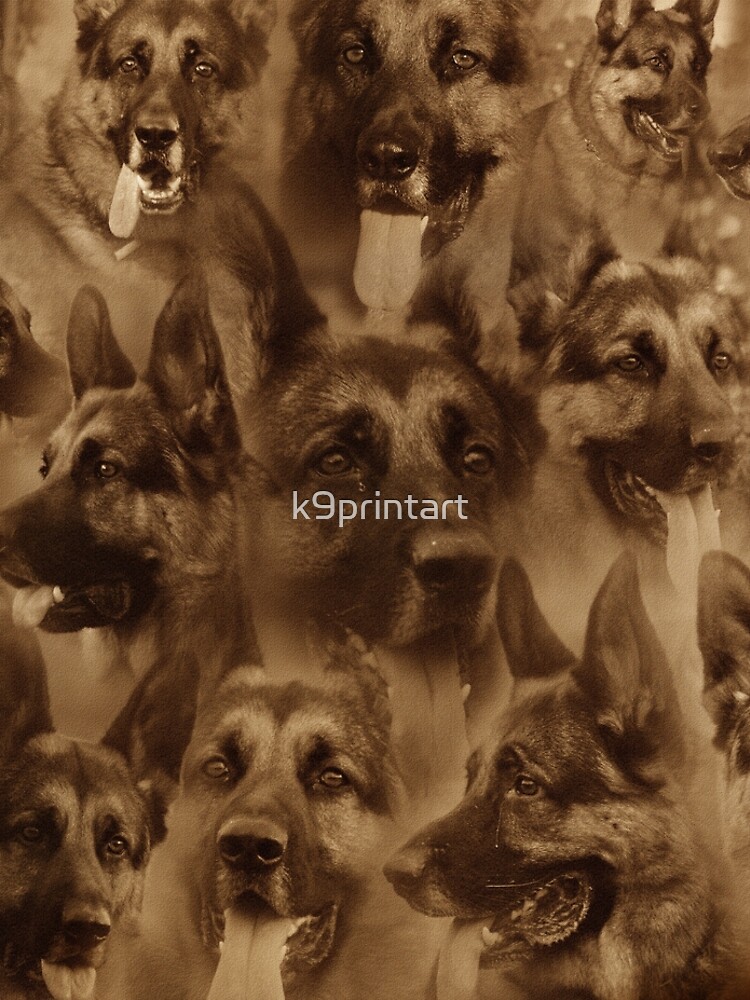 German Shepherd Collage by k9printart