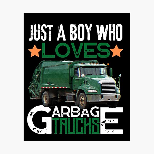 Item preview, Just a boy who loves garbage trucks | Colorful garbage trucks designed and sold by Happiness-pills.