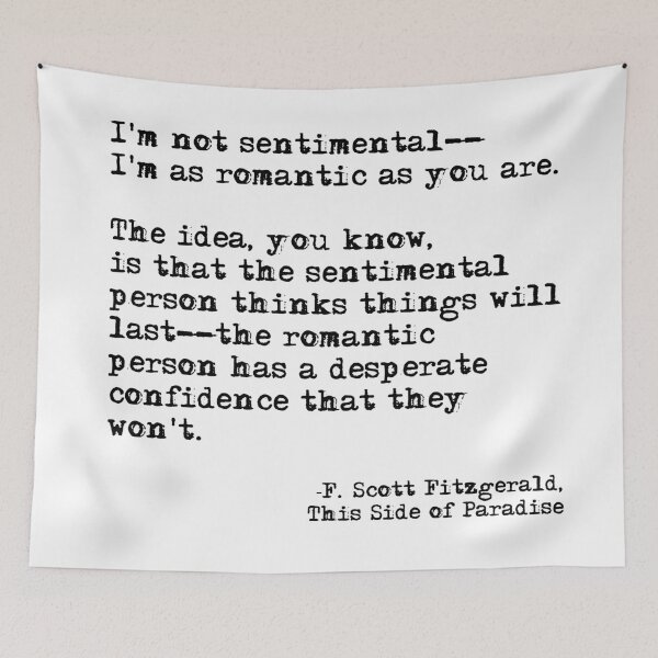 Item preview, The romantic person - F Scott Fitzgerald designed and sold by peggieprints.