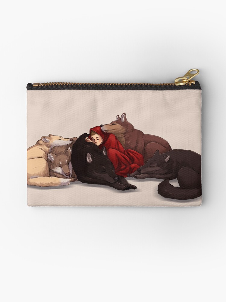 Thumbnail 1 of 4, Zipper Pouch, Wolf Pack designed and sold by kickingshoes.