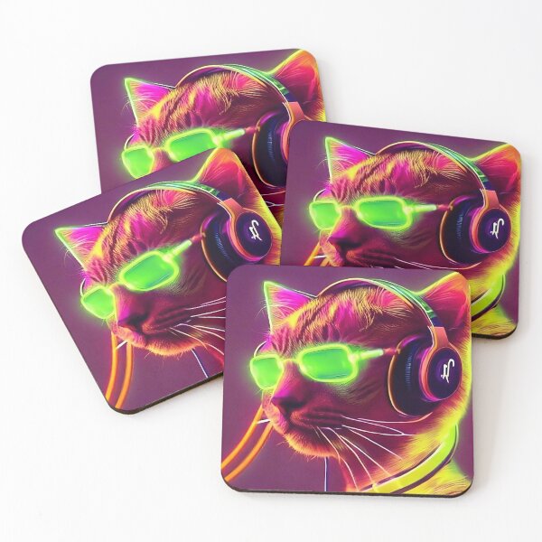 Item preview, Cat listens to music through headphones II designed and sold by Catagraphic.