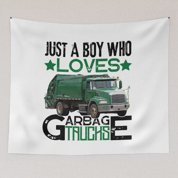 Item preview,  Just a boy who loves garbage trucks | Colorful garbage trucks designed and sold by Happiness-pills.