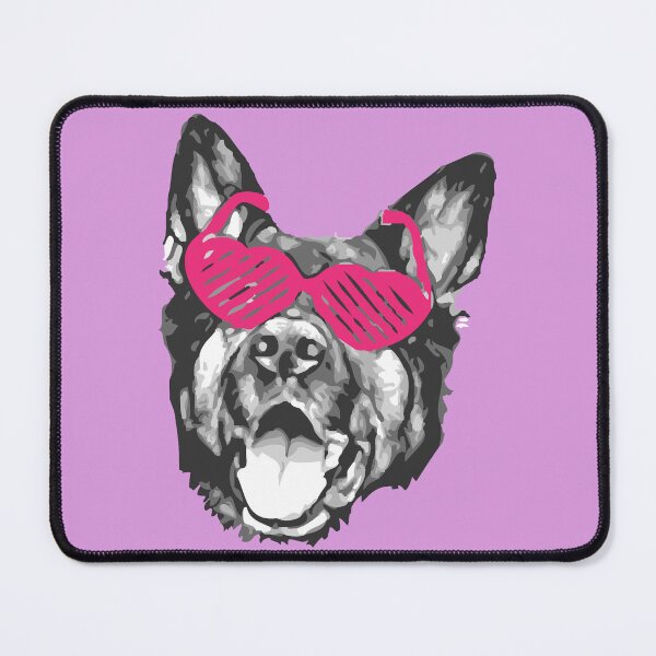 Item preview, German Shepherd Face with Rose Coloured Glasses designed and sold by Abbysinthe.