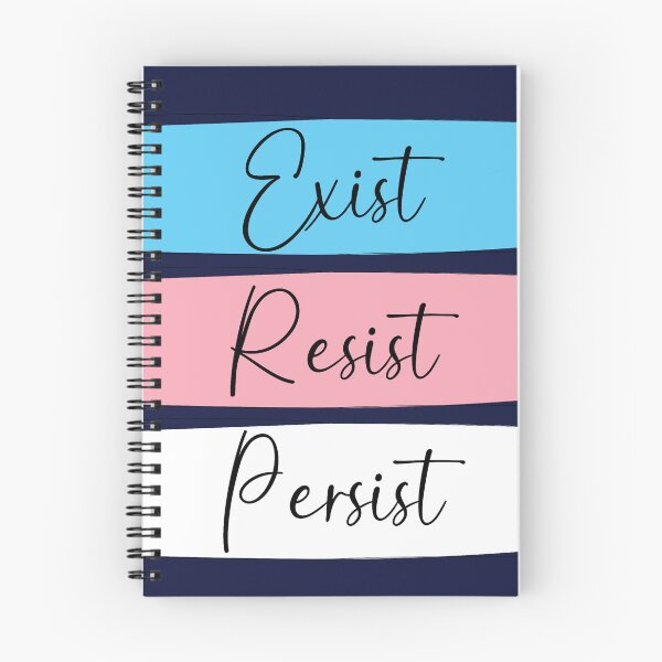 Item preview, Trans Pride Exist, Resist, Persist  designed and sold by AmandaRoseArts.