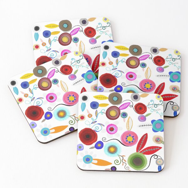 Item preview, Rupydetequila floral poppies swirls designed and sold by rupydetequila.