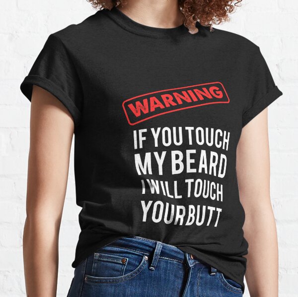 Warning Touch My Beard Touch Your Boobs Black T-Shirt - Norse Spirit