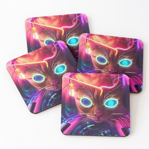 Item preview, Cat listens to music through headphones IV designed and sold by Catagraphic.