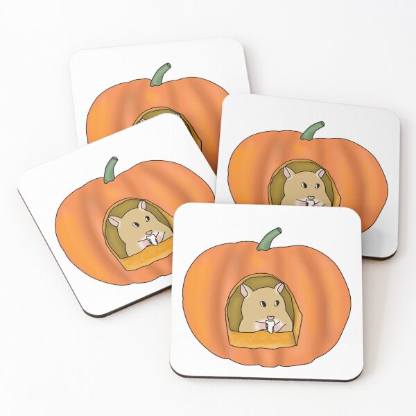 Item preview, Cute goldren gerbil in a pumpkin  designed and sold by Becky-Marie.