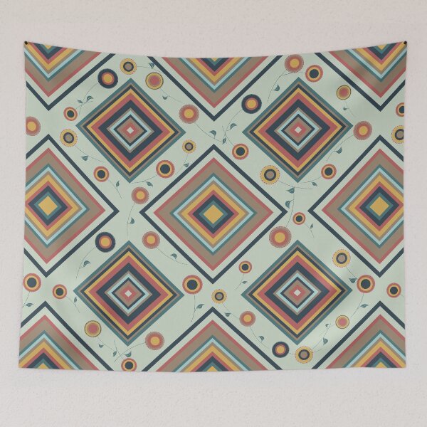 Item preview, Scandi Squares and Flowers designed and sold by TanglePatch.