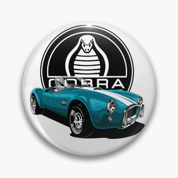 Item preview, Illustration Artwork Shelby Cobra - Muscle car - USA blue with white stripes designed and sold by SketchNinja.