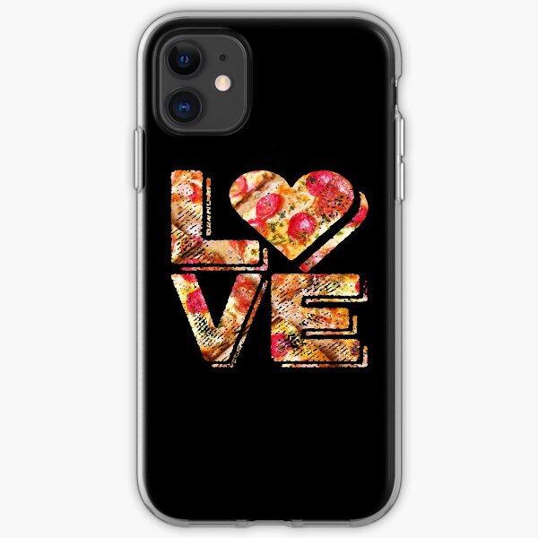 I Love Heart Pizza Yummy Pepperoni Cheese Bread iPhone Soft Case
