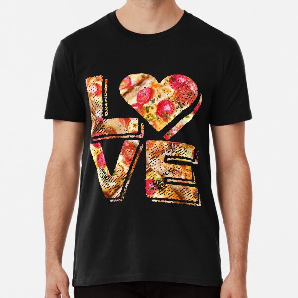 I Love Heart Pizza Yummy Pepperoni Cheese Bread Premium T-Shirt