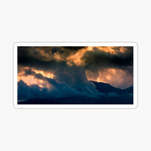 Dramatic sky and mountain Sticker