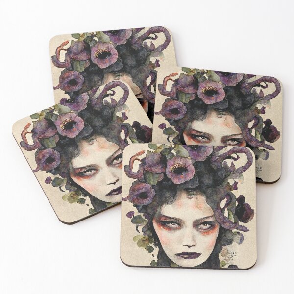 Item preview, Spooky Medusa Mixed Media Collage Art designed and sold by Robin Morgan.
