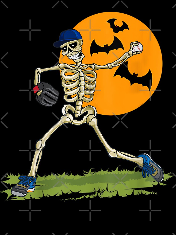 Baseball Skeleton Halloween Men Boys Baseball, Halloween Skeleton